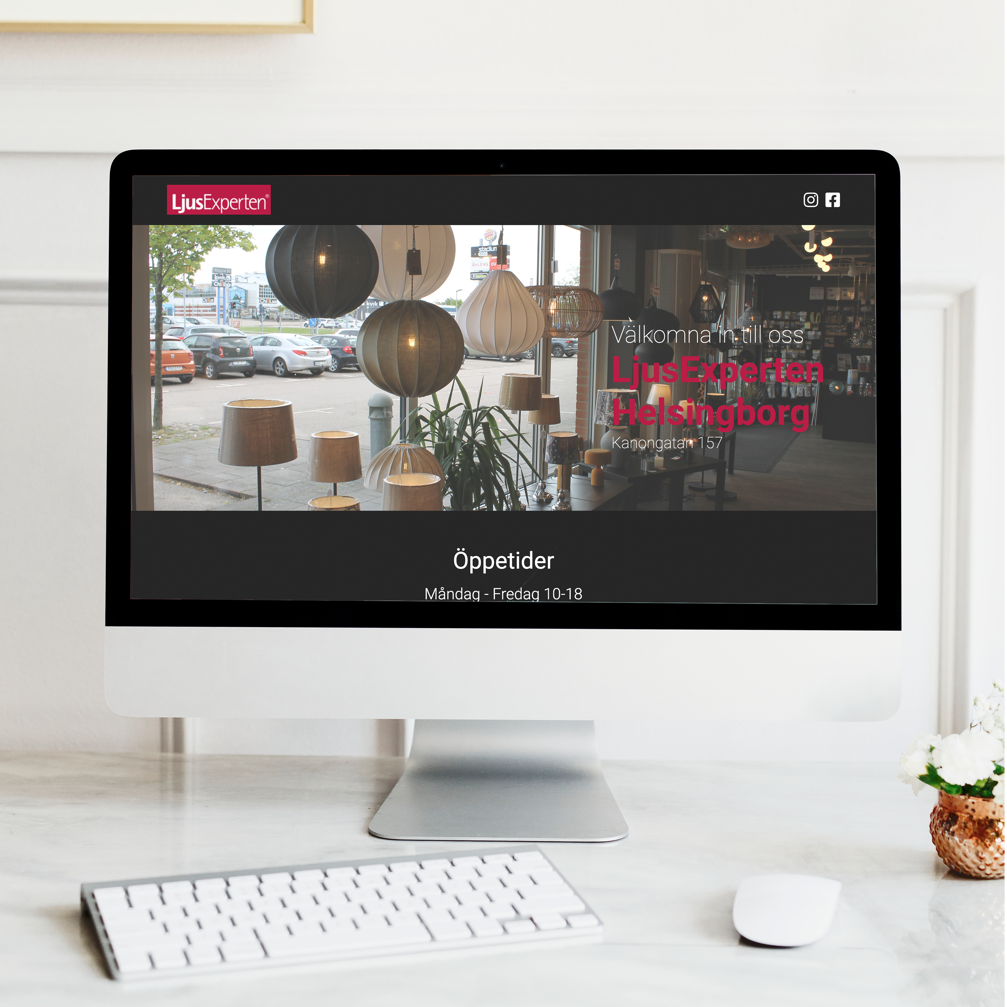 Bild på en single-page-hemsida