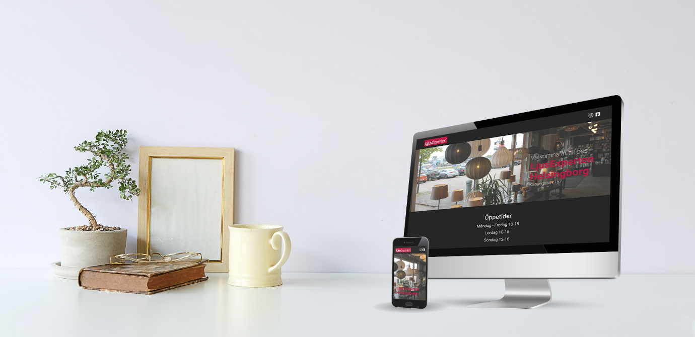 LjusExperten Helsingborgs hemsida